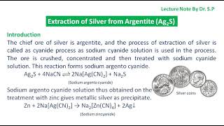 Extraction of Silver from Argentite [upl. by Ynner]