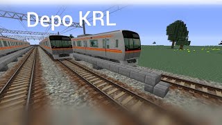 membuat depo kereta di minecraft [upl. by Arraeic]