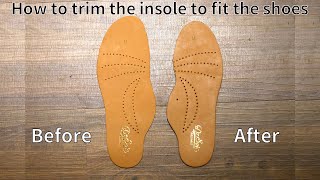 Dr Sole  How to trim the insole to fit the shoes [upl. by Tosch]