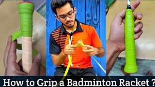 How to Grip a Badminton Racket Hindi [upl. by Mayhs161]