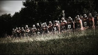 Roman legionaries vs barbarian warriors Dymarki Świętokrzyskie 2016 [upl. by Dimitry]