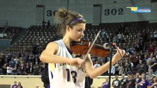 Violin National Anthem at Oklahoma Basketball State Final [upl. by Meijer893]