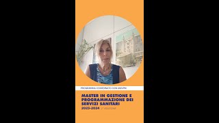 La mia esperienza al Master ISTAO in Gestione e programmazione dei servizi sanitari [upl. by Fosdick]