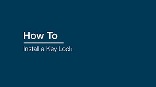 How To Install a Key Lock on a Murphy Door® [upl. by Eserehs]