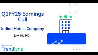 Indian Hotels Company Earnings Call for Q1FY25 [upl. by Stutsman]