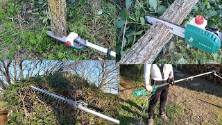 Parkside 2IN1 Hedge TrimmerPole Pruner PHSHE 900 B2 Testing [upl. by Aret]