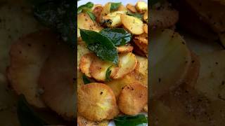 Easy home made Cassava chips  Traditional food with hiru [upl. by Eico]