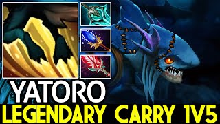 YATORO Slark Legendary Carry 1v5 with Most Annoying Build Dota 2 [upl. by Bitthia]