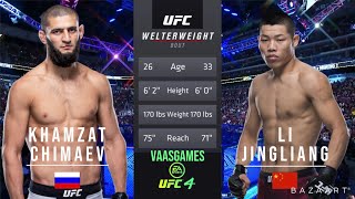 KHAMZAT CHIMAEV VS LI JINGLIANG FULL FIGHT UFC 267 [upl. by Suravart]