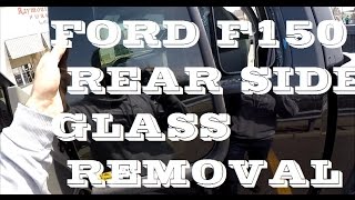 How to replace rear side glass window in Ford F150 [upl. by Neelcaj63]