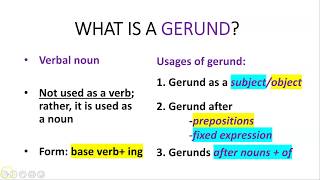 What is Gerund [upl. by Atiuqat593]