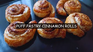 PUFF PASTRY MINI CINNAMON ROLLS [upl. by Annoerb]