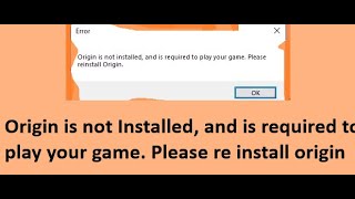 Origin is not installed Please Re Install the origin FIFA19 fix [upl. by Ynney315]