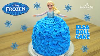 Elsa Doll Cake  Frozen Cake  Whipped Cream Frosting [upl. by Hofstetter]