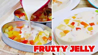 FRUITY JELLY  VERY SIMPLE AND EASY JELLY DESSERT [upl. by Utica]