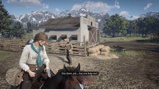 Red Dead Redemption 2 playing as Sadie Adler Mod [upl. by Lilllie]