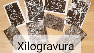 Xilogravura em isopor isogravura [upl. by Haland]