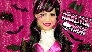 Draculaura Monster High Makeup and Costume Tutorial [upl. by Hymen]