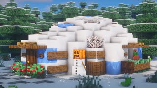 Minecraft How to Build an Igloo  Simple Survival Tutorial [upl. by Ekaj]