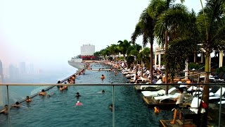 Marina Bay Sands SkyPark Infinity Pool Singapore [upl. by Swanhildas]