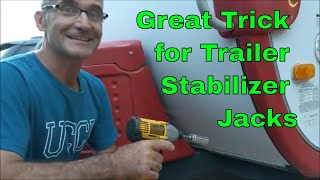 Great Trick for RV Trailer Stabilizer Jacks [upl. by Netsirhk520]