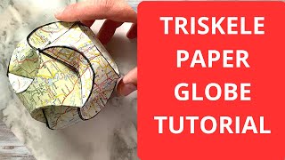 How to make a Triskele Paper Globe out of BOOK PAGES📚📖📕 Book Art [upl. by Enaols833]