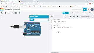 Use of Serial Monitor in Tinkercad [upl. by Ali790]