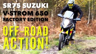 SR75 Suzuki VStrom 650 Factory Edition  OffRoad Action [upl. by Cathlene387]