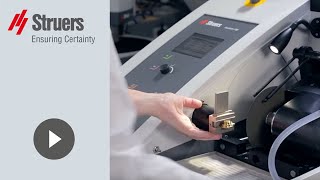 Accutom100 Benefits of automatic high precision cutting equipment for metallographic preparation [upl. by Aehtrod577]