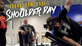 HOSSTILE SHOULDER DAY  Fouad Abiad Sam Sulek amp Paul Lauzon  Hosstile Supplements [upl. by Gabriela]