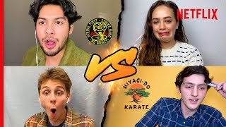 The Cobra Kai Casts Epic Quiz Battle Play Along At Home [upl. by Odie811]