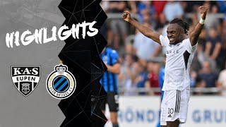 Highlights Matchday 2 KAS Eupen vs Club Brugge 21 [upl. by Enelez]