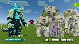 WARDENZILLA vs ALL IRONGOLEMS  MINECRAFT [upl. by Adrian]