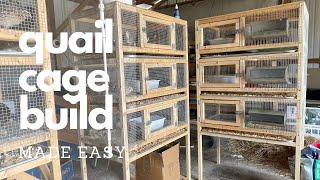 QUAIL CAGE BUILD Made Easy Step by step instructions [upl. by Dirgis]