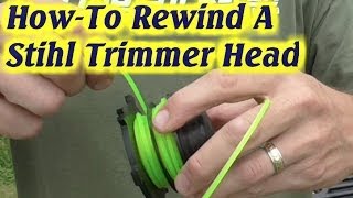 Stihl Trimmer HeadHow To Rewind A 2 String Head  252 [upl. by Fritz528]