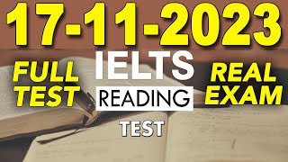 IELTS READING PRACTICE TEST 2023 WITH ANSWER  17112023 [upl. by Elehcar]