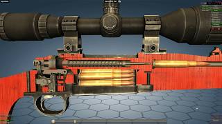 HOW BOLT ACTION RIFLE WORKS REMINGTON 700 MECHANISM [upl. by Niu]