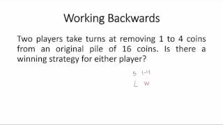 Working Backwards Problem Solving Strategy 3 [upl. by Apeed]