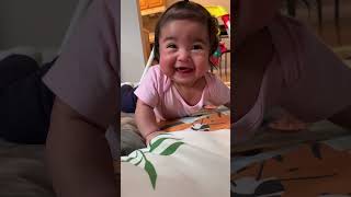 Tummy time 4months old tbaby cutebaby trending trendingshorts babygirl entertainment [upl. by Na308]