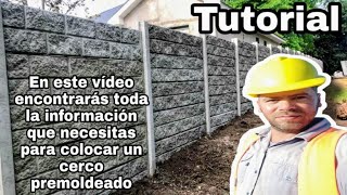 Tutorial de instalación de un cerco premoldeado [upl. by Kal]