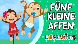 Fünf kleine Affen  Kinderlieder zum Mitsingen  Liederkiste [upl. by Cirnek]