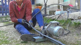 Machine à dénuder les câbles en cuivre  faite maison  Homemade wire stripping machine [upl. by Euqinue]