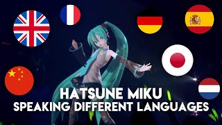 Hatsune Miku Speaking Different Languages Compilation [upl. by Yanahs]