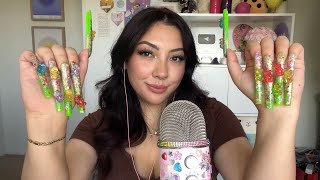 ASMR Nail Tapping amp Clacking 💚🧸 [upl. by Ydnic10]