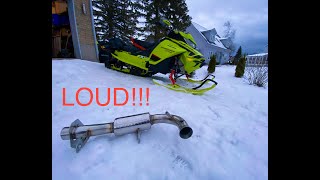 SkiDoo 850 MBRP RACE Exhaust Install [upl. by Airalednac941]