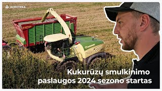 KukurΕ«zΕ³ smulkinimo paslaugos 2024 sezono startas Kauno rajone  Agroteka [upl. by Nirot913]