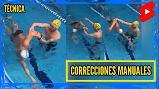 Correcciones MANUALES en la TÉCNICA de nado  Aprender a nadar hasta un 80 más rápido teamseas [upl. by Binetta187]