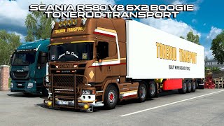 Scania R580 V8 6x2 Boogie Tonerud Transport ETS2 Mods  Freds SCANIA  Loud Sound [upl. by Phonsa81]