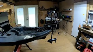 DIY Trolling Motor on Kayak Vibe Sea Ghost 110Demo on the water [upl. by Bernadene]