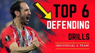 🎯6 Defensive Drills for Soccer Players  Individual amp Team Defensive Drills  Defending Drills [upl. by Aiyt697]